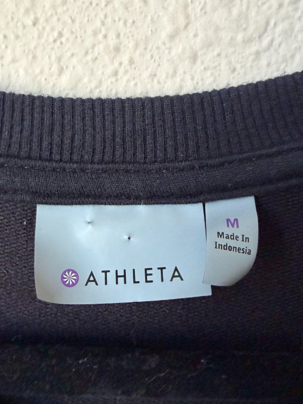 Athleta Criss Cross Black Modal Crew Neck Sweatshirt Size M - Picture 4 of 6